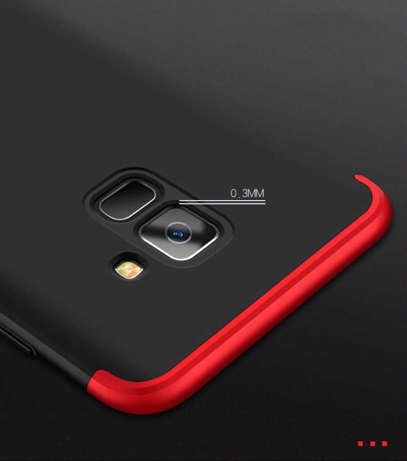 Galaxy A6 2018 Kılıf Zore Ays Kapak Siyah-Kırmızı