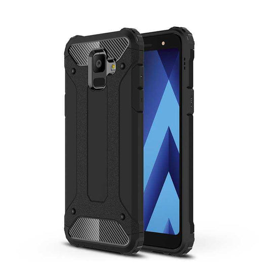 Galaxy A6 2018 Kılıf Zore Crash Silikon Kapak Siyah