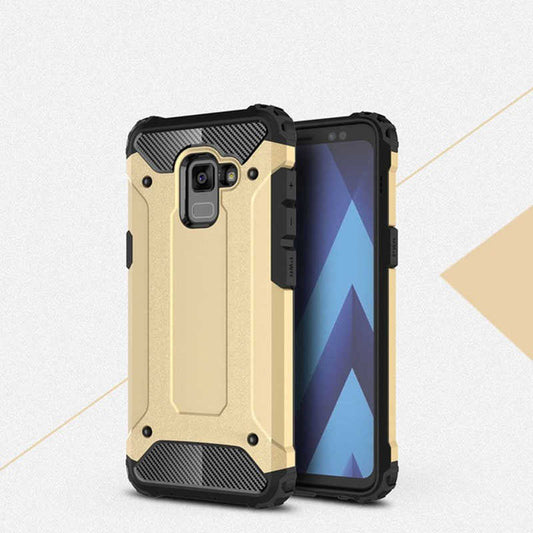 Galaxy A6 2018 Kılıf Zore Crash Silikon Kapak Gold