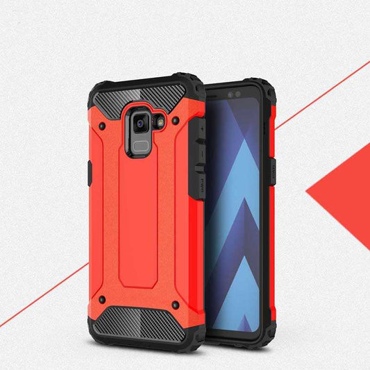 Galaxy A6 2018 Kılıf Zore Crash Silikon Kapak Kırmızı