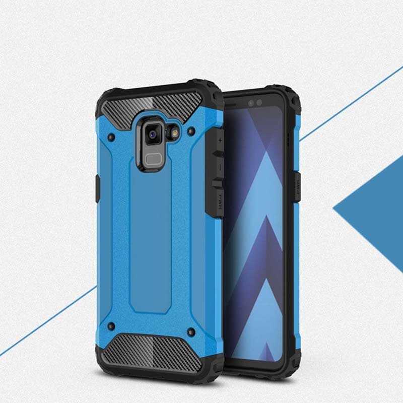 Galaxy A6 2018 Kılıf Zore Crash Silikon Kapak Mavi