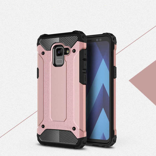 Galaxy A6 2018 Kılıf Zore Crash Silikon Kapak Rose Gold
