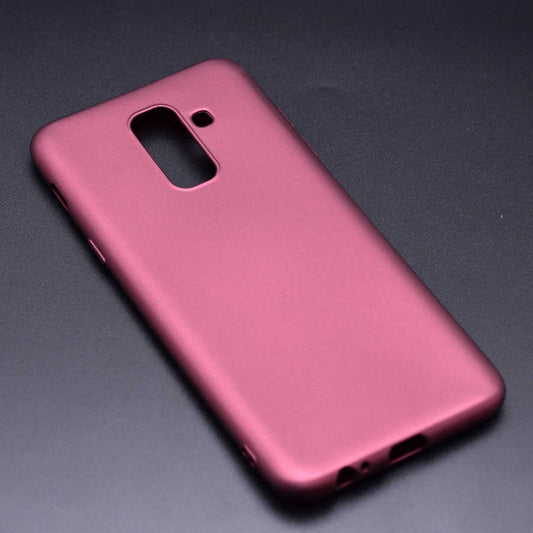 Galaxy A6 2018 Kılıf Zore Premier Silikon Kapak Mürdüm
