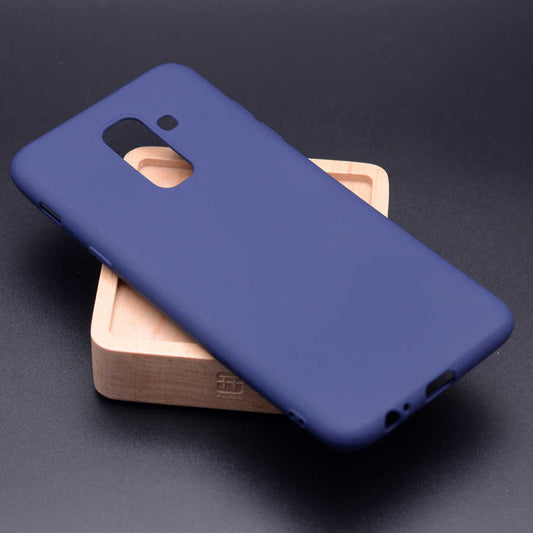 Galaxy A6 2018 Kılıf Zore Premier Silikon Kapak Lacivert