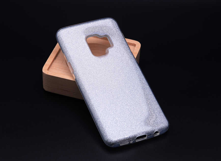 Galaxy A6 2018 Kılıf Zore Shining Silikon Gümüş