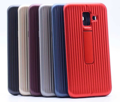 Galaxy A6 2018 Kılıf Zore Wave Standlı Mıknatıslı Kapak Mavi