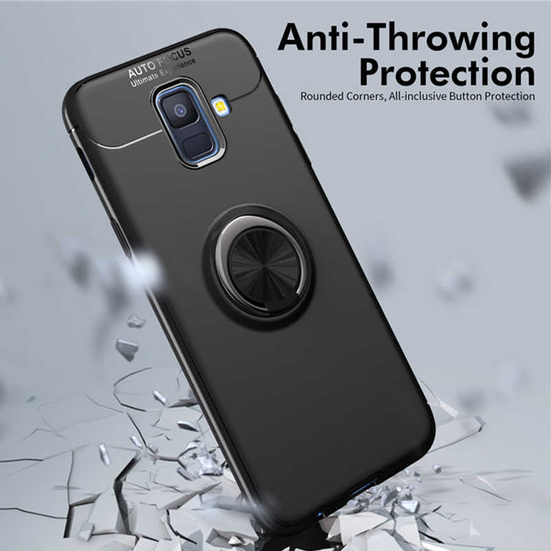 Galaxy A6 2018 Kılıf Zore Ravel Silikon Kapak Siyah