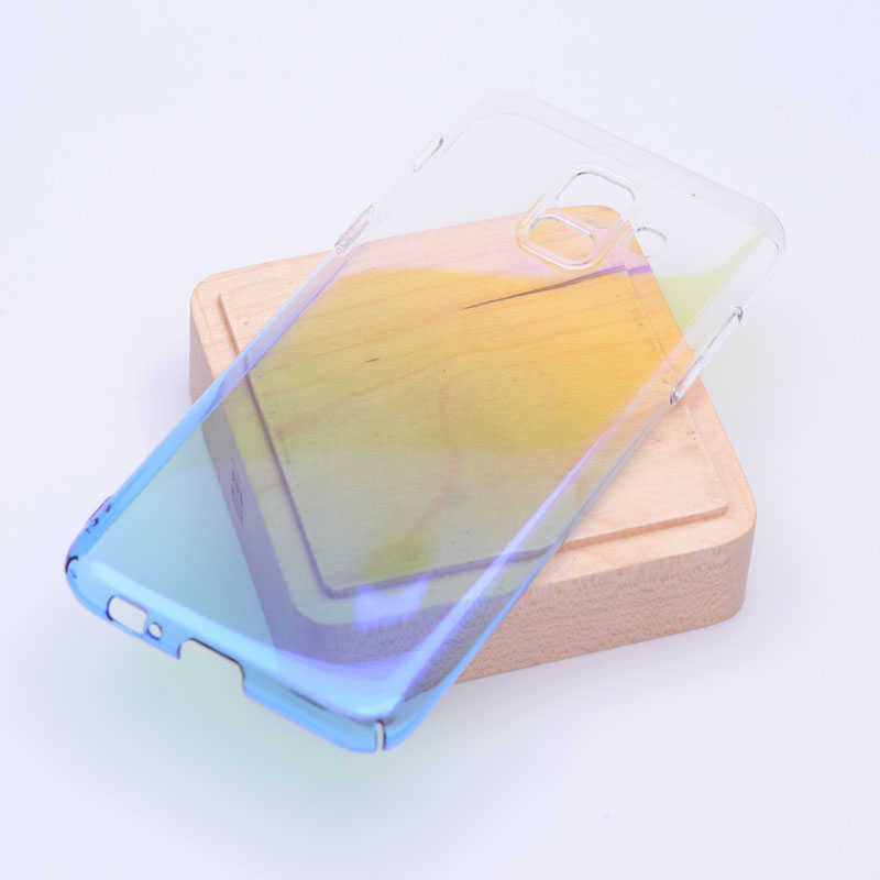 Galaxy A6 2018 Zore Renkli Transparan Kapak Mavi