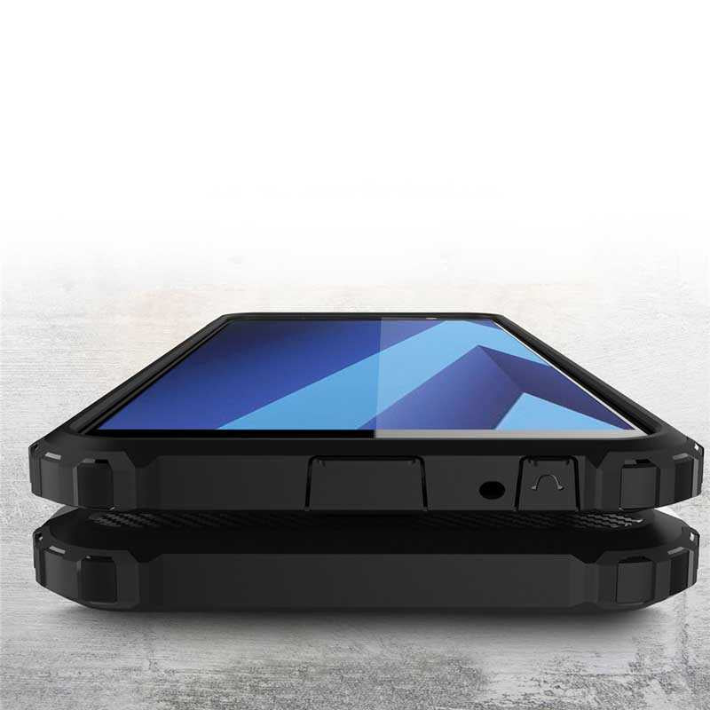 Galaxy A6 Plus 2018 Kılıf Zore Crash Silikon Kapak Siyah