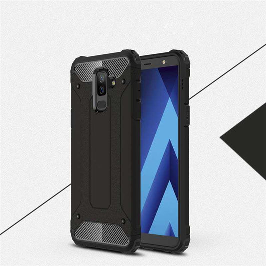 Galaxy A6 Plus 2018 Kılıf Zore Crash Silikon Kapak Siyah
