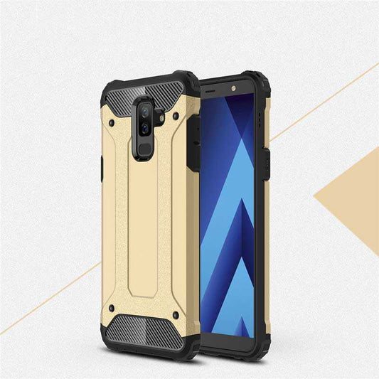 Galaxy A6 Plus 2018 Kılıf Zore Crash Silikon Kapak Gold