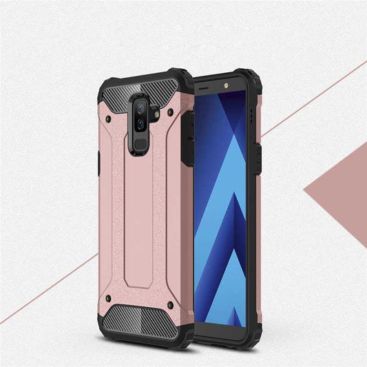 Galaxy A6 Plus 2018 Kılıf Zore Crash Silikon Kapak Rose Gold