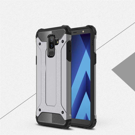 Galaxy A6 Plus 2018 Kılıf Zore Crash Silikon Kapak Gri