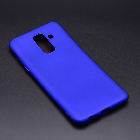 Galaxy A6 Plus 2018 Kılıf Zore Premier Silikon Kapak Saks Mavi