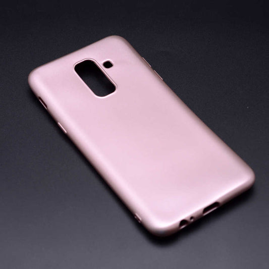 Galaxy A6 Plus 2018 Kılıf Zore Premier Silikon Kapak Rose Gold