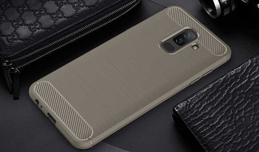 Galaxy A6 Plus 2018 Kılıf Zore Room Silikon Kapak Gri