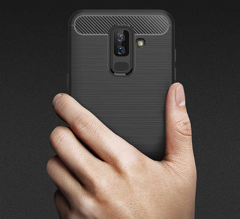 Galaxy A6 Plus 2018 Kılıf Zore Room Silikon Kapak Lacivert