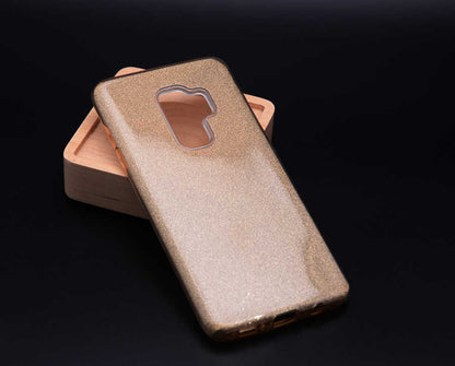 Galaxy A6 Plus 2018 Kılıf Zore Shining Silikon Gold