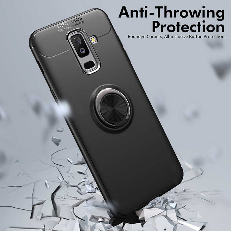 Galaxy A6 Plus 2018 Kılıf Zore Ravel Silikon Kapak Mavi
