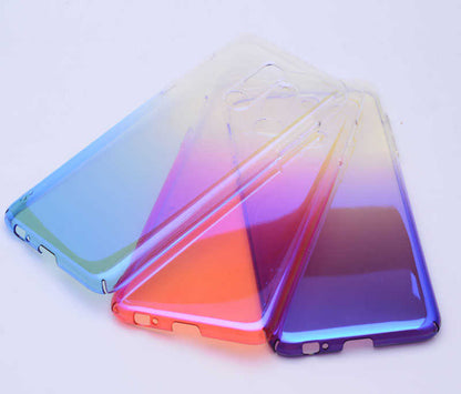 Galaxy A6 Plus 2018 Zore Renkli Transparan Kapak Mor