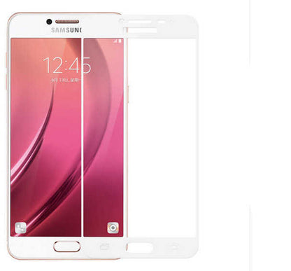 Galaxy A7 2016 Zore Ekranı Tam Kaplayan Düz Cam Koruyucu Gold