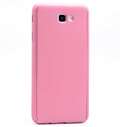 Galaxy A7 2016 Kılıf Zore 360 3 Parçalı Rubber Kapak Rose Gold