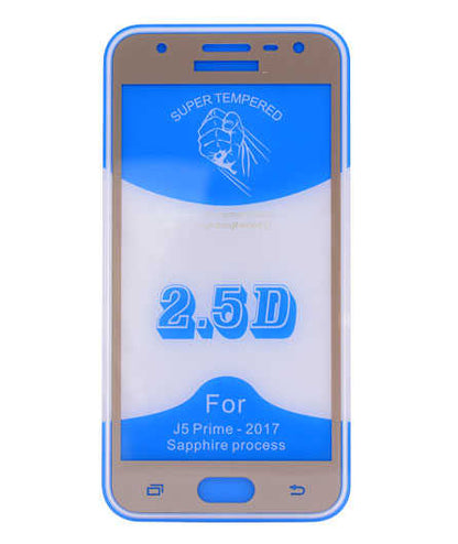 Galaxy A7 2017 Zore Az Eğimli Full Yapışkanlı Cam Gold