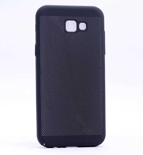 Galaxy A7 2017 Kılıf Zore Delikli Rubber Kapak Siyah