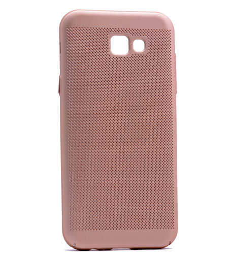 Galaxy A7 2017 Kılıf Zore Delikli Rubber Kapak Gold