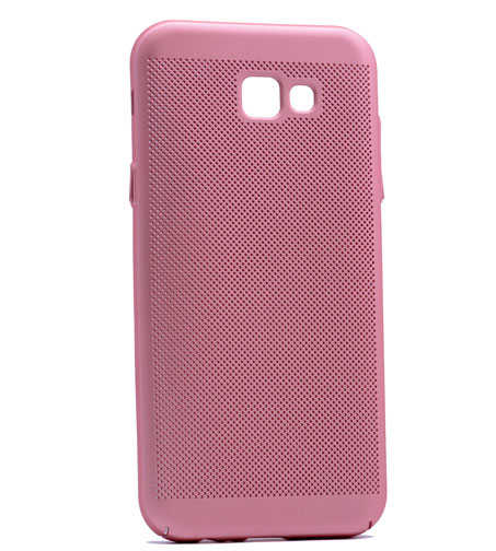Galaxy A7 2017 Kılıf Zore Delikli Rubber Kapak Rose Gold