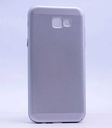 Galaxy A7 2017 Kılıf Zore Delikli Rubber Kapak Gri