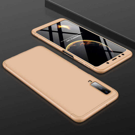 Galaxy A7 2018 Kılıf Zore Ays Kapak Gold