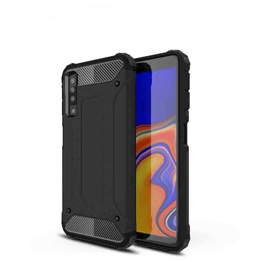 Galaxy A7 2018 Kılıf Zore Crash Silikon Kapak Siyah