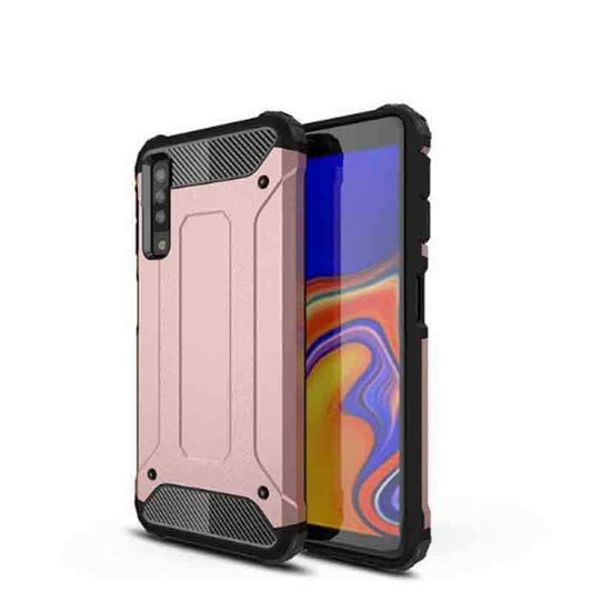 Galaxy A7 2018 Kılıf Zore Crash Silikon Kapak Rose Gold