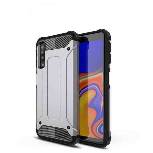Galaxy A7 2018 Kılıf Zore Crash Silikon Kapak Gri