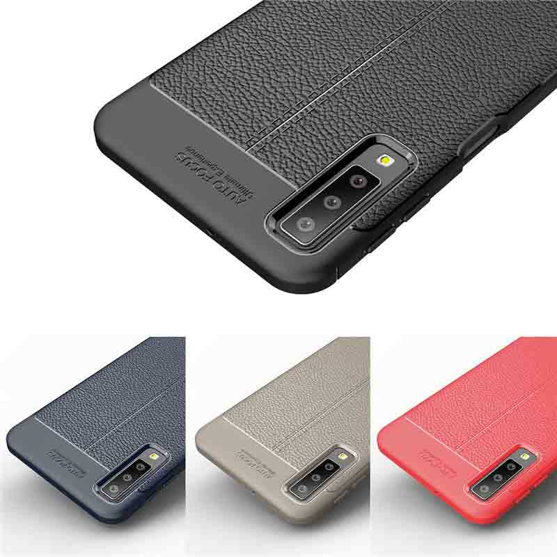 Galaxy A7 2018 Kılıf Zore Niss Silikon Kapak Lacivert