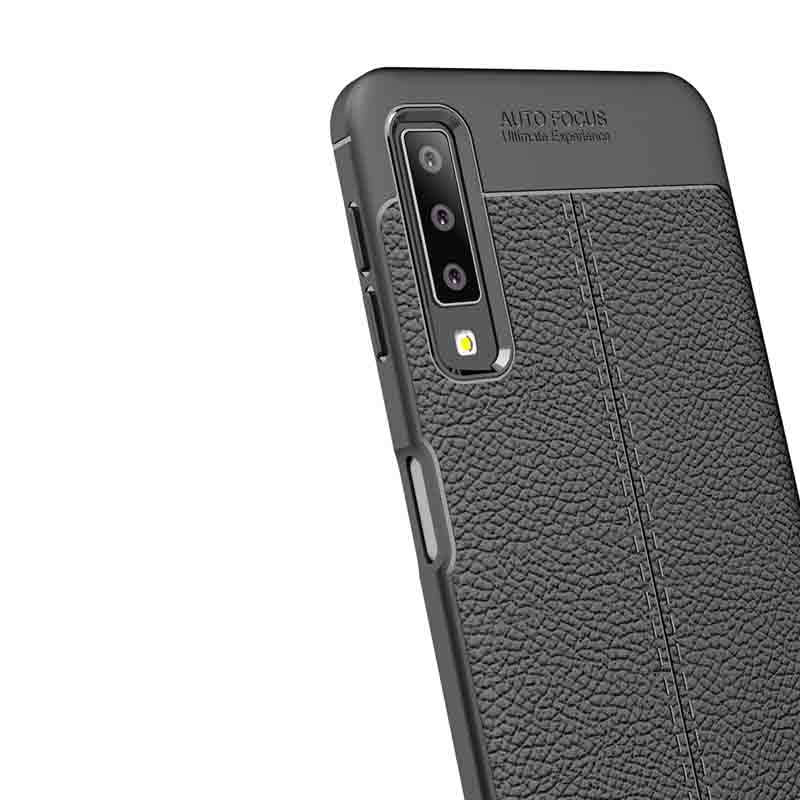 Galaxy A7 2018 Kılıf Zore Niss Silikon Kapak Lacivert