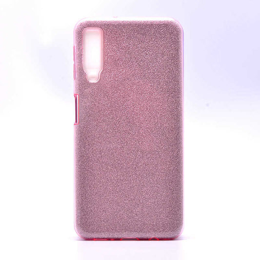 Galaxy A7 2018 Kılıf Zore Shining Silikon Rose Gold