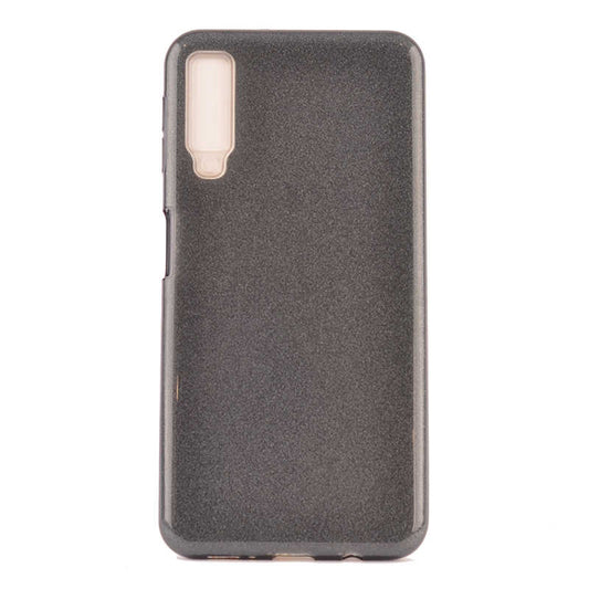 Galaxy A7 2018 Kılıf Zore Shining Silikon Siyah