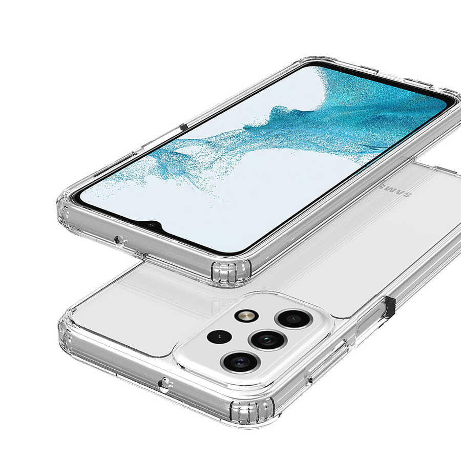 Galaxy A73 Kılıf Zore 2mm Anti Shock Silikon Renksiz
