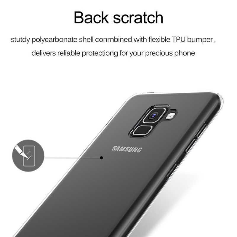 Galaxy A8 2018 Kılıf Zore Süper Silikon Kapak Renksiz