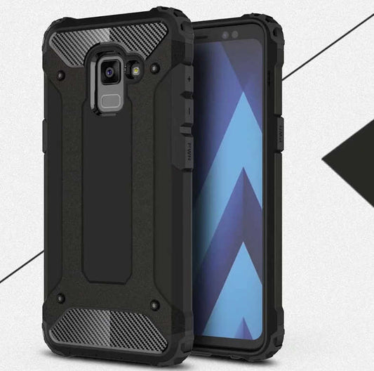 Galaxy A8 2018 Kılıf Zore Crash Silikon Kapak Siyah