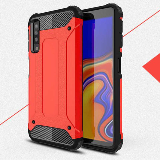 Galaxy A9 2018 Kılıf Zore Crash Silikon Kapak Kırmızı
