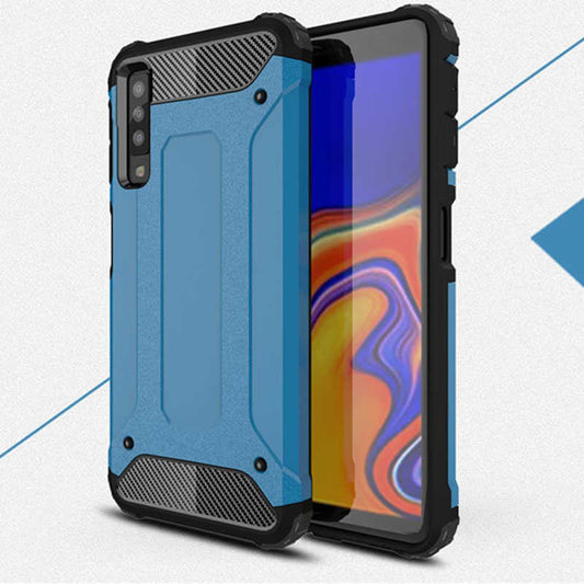 Galaxy A9 2018 Kılıf Zore Crash Silikon Kapak Mavi