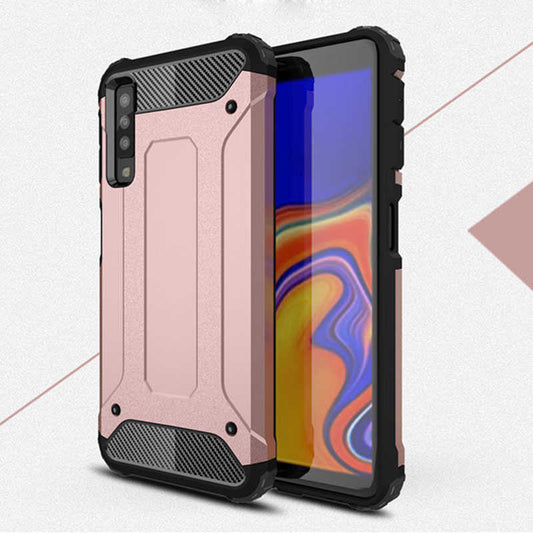 Galaxy A9 2018 Kılıf Zore Crash Silikon Kapak Rose Gold