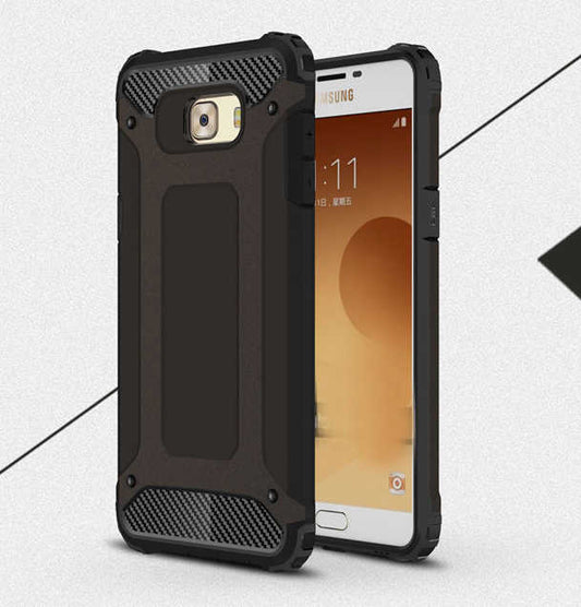 Galaxy C5 Kılıf Zore Crash Silikon Kapak Siyah