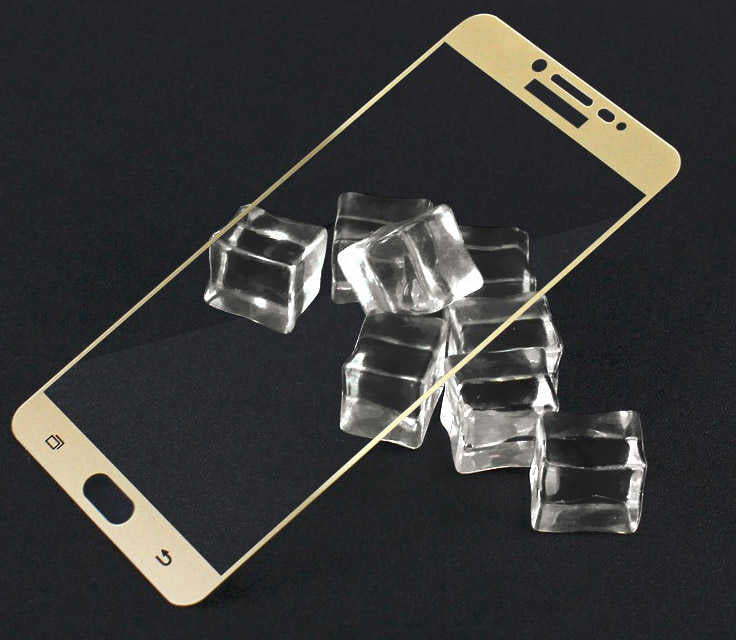 Galaxy C5 Pro Zore Ekranı Tam Kaplayan Düz Cam Koruyucu Siyah