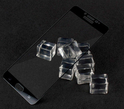 Galaxy C7 Pro Zore Ekranı Tam Kaplayan Düz Cam Koruyucu Beyaz