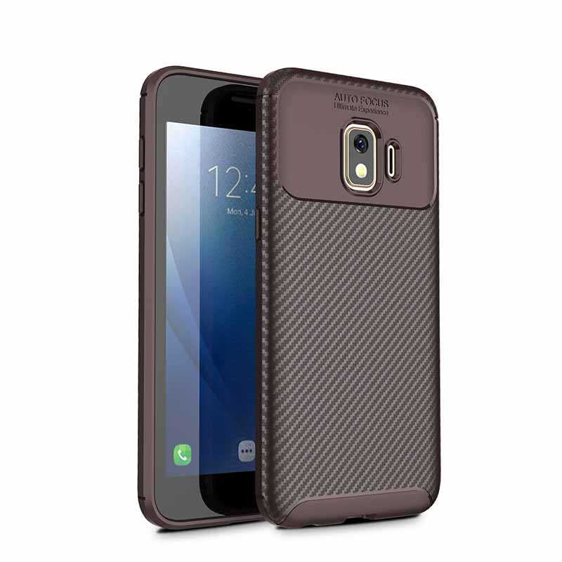 Galaxy J2 Core Kılıf Zore Negro Silikon Kapak Kahverengi