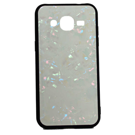 Galaxy J2 Kılıf Zore Marbel Silikon Beyaz